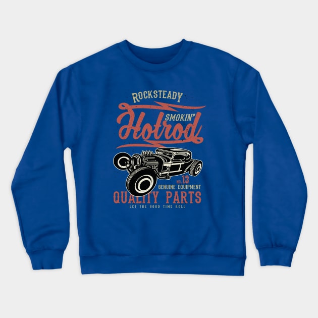 Smoking Hotrod Custom Scene Vintage Crewneck Sweatshirt by Hariolf´s Mega Store